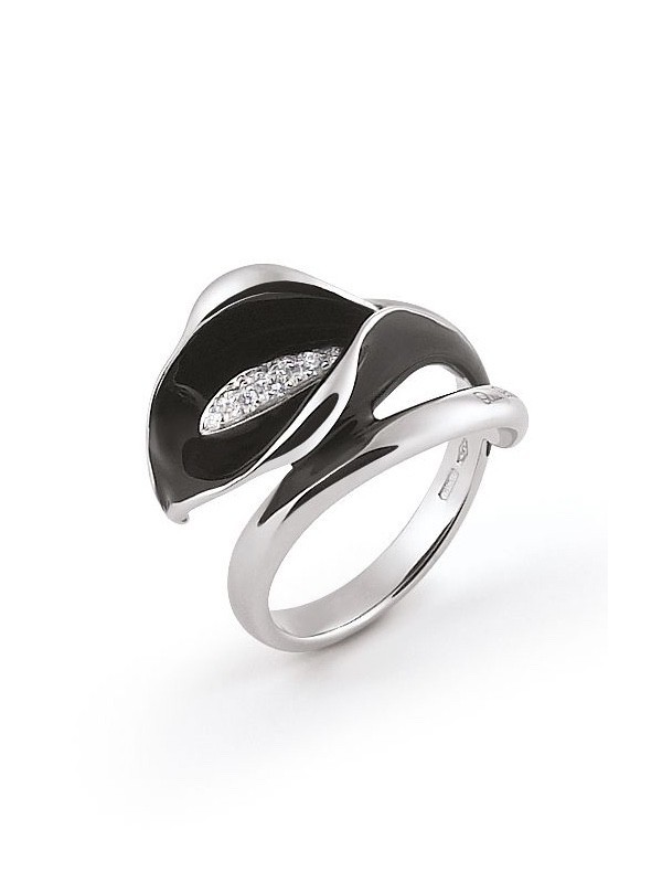 Annamaria Cammilli Enamelled Calla ring on stroppiana.net