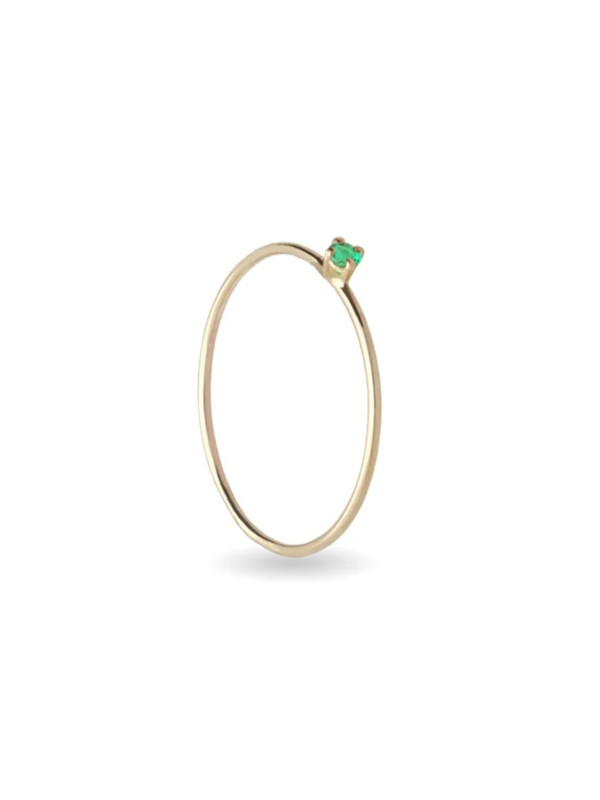 Filodamore ring in yellow gold with emerald