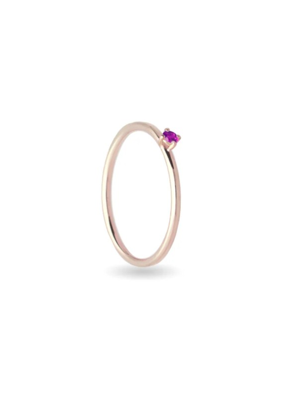 Filodamore ring in rose gold with ruby
