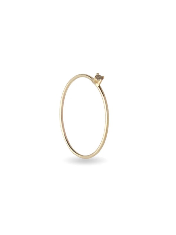 Anello Filodamore in oro giallo con diamante brown