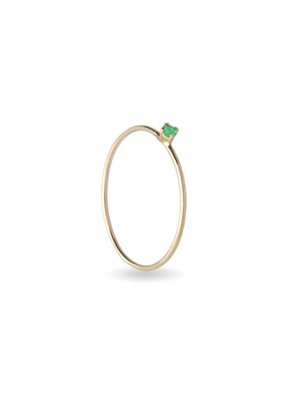 Filodamore ring in yellow gold with emerald