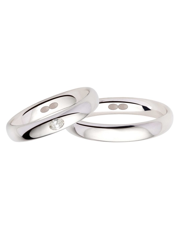 White Gold Wedding Rings with Diamond ref.2978DB-UB