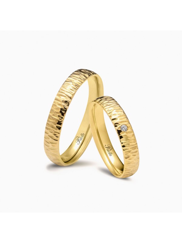 Polello Wedding Rings in yellow Gold ref.3406 DG-UG