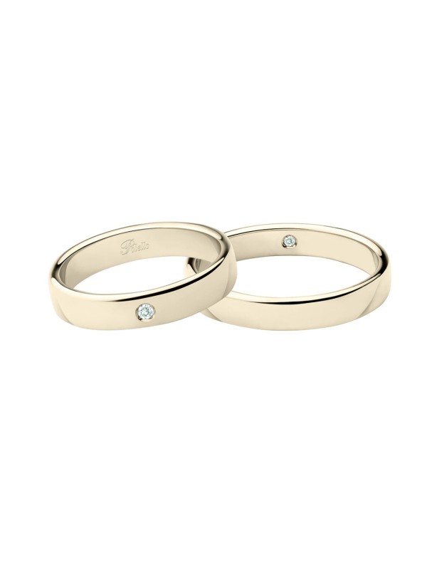 Polello Wedding Rings in champagne Gold ref.3179DCH-UCH