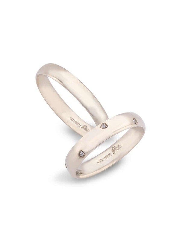 Polello Wedding Rings in champagne Gold ref.3356DCH-UCH