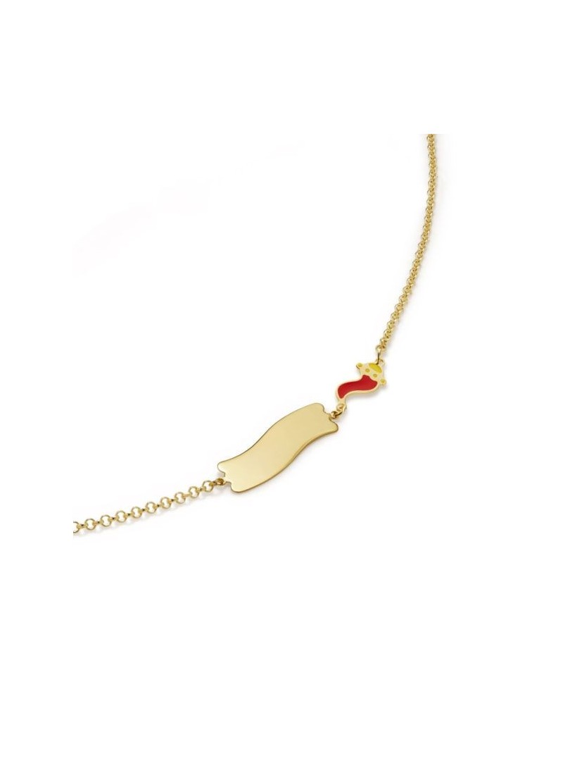 Le Bebé Primegioie bracelet with enameled Lucky Horn detail