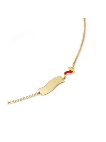 Le Bebé Primegioie bracelet with enameled Lucky Horn detail