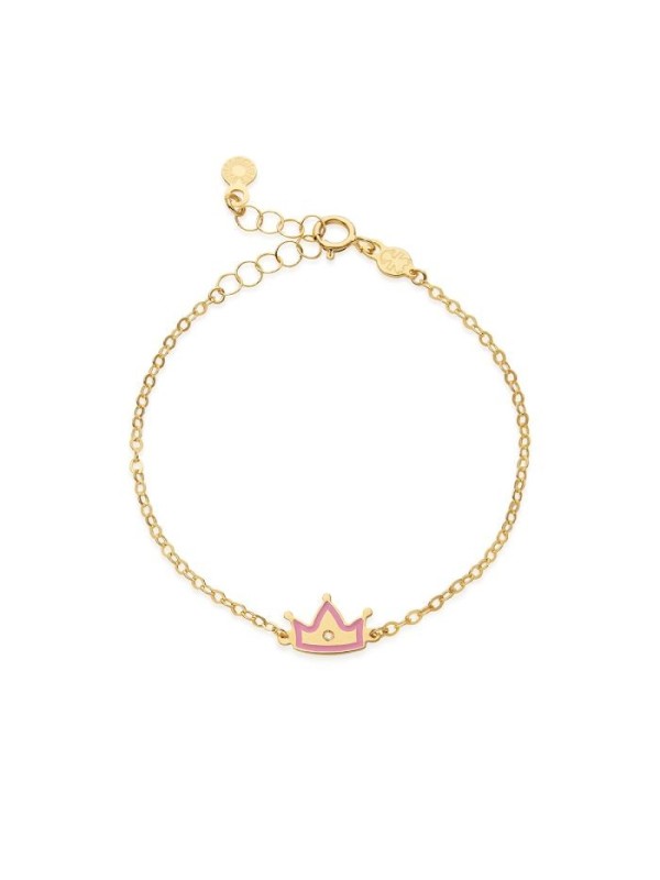 Bracciale Le Bebé Primegioie con coroncina smaltata e diamante