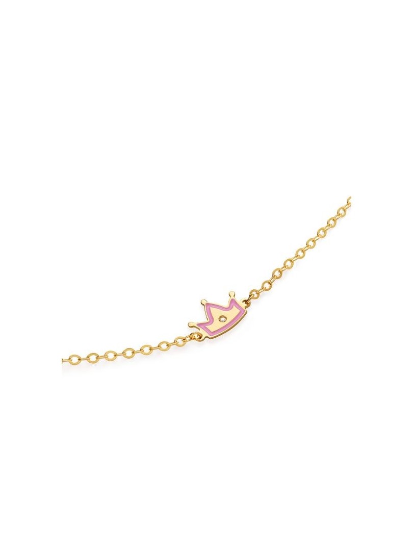 Le Bebé Primegioie bracelet with enameled little crown and diamond