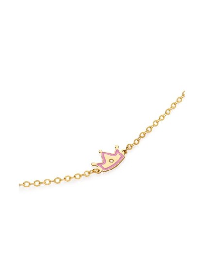 Le Bebé Primegioie bracelet with enameled little crown and diamond Le Bebé Primegioie bracelet with enameled little crown and diamond