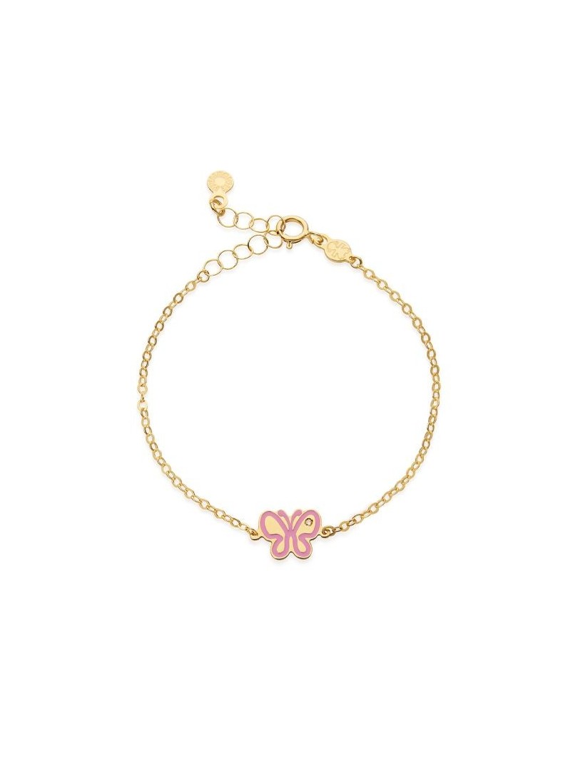 Le Bebé Primegioie bracelet with enameled butterfly and diamond