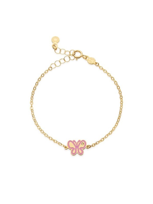 Le Bebé Primegioie bracelet with enameled butterfly and diamond