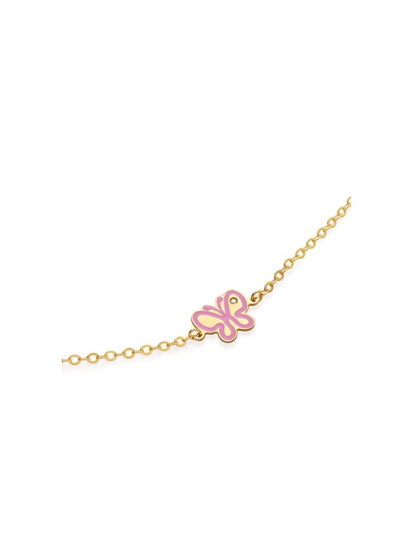 Le Bebé Primegioie bracelet with enameled butterfly and diamond