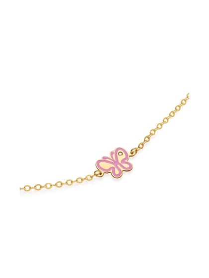 Le Bebé Primegioie bracelet with enameled butterfly and diamond Le Bebé Primegioie bracelet with enameled butterfly and diamond