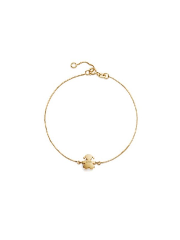 I Tesorini Le Bebé bracelet with baby girl silhouette in 18kt gold