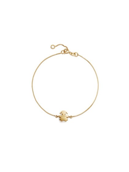 Bracciale I Tesorini Le Bebé con sagoma bimba in oro giallo 18kt