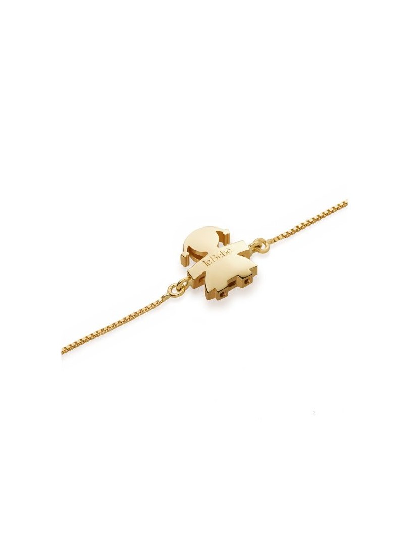 Bracciale I Tesorini Le Bebé con sagoma bimba in oro giallo 18kt