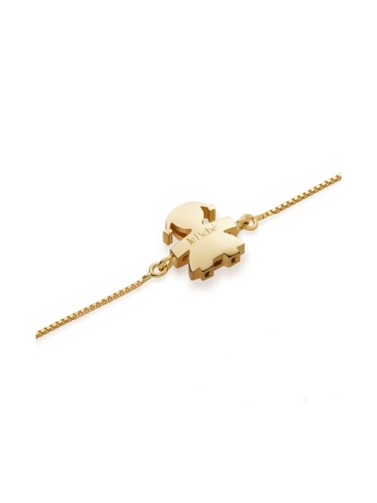 I Tesorini Le Bebé bracelet with baby girl silhouette in 18kt gold