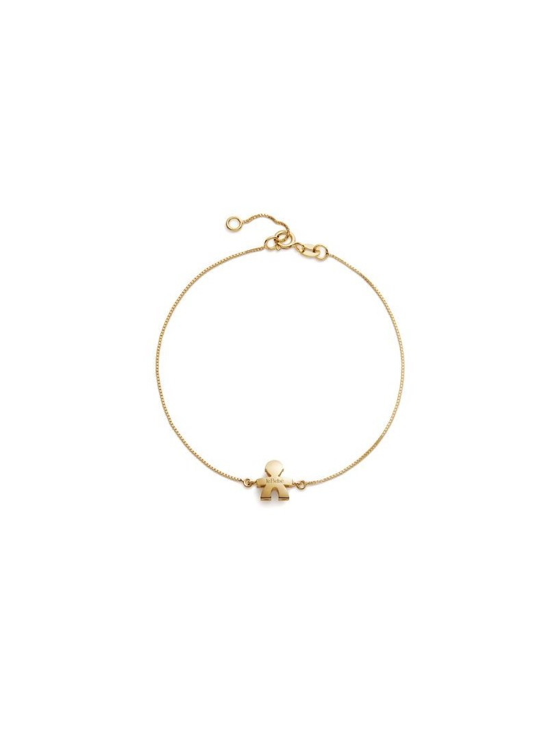 I Tesorini Le Bebé bracelet with baby boy silhouette in 18kt gold