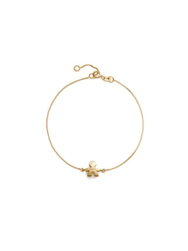 I Tesorini Le Bebé bracelet with baby boy silhouette in 18kt gold