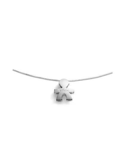 Le Bebé I Tesorini pendant with baby silhouette in 18kt white gold