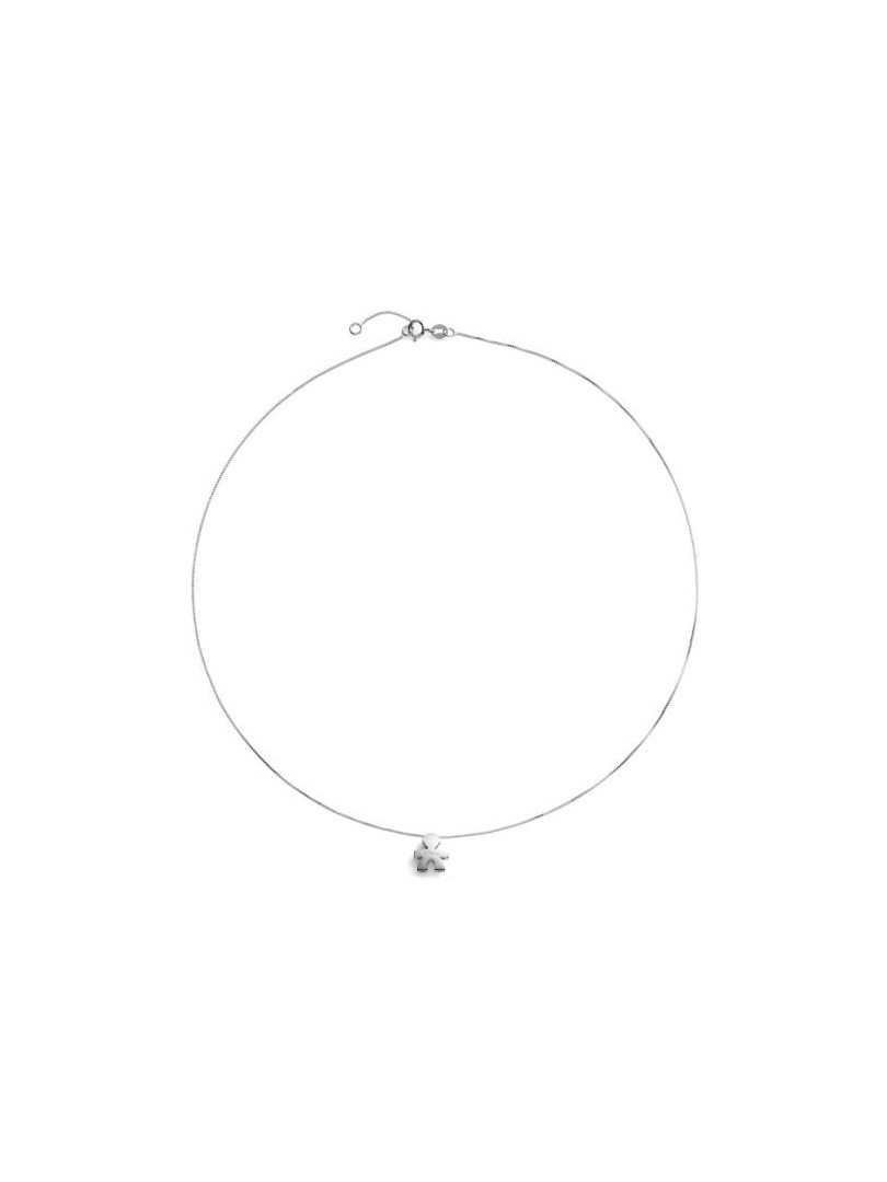 Le Bebé I Tesorini pendant with baby silhouette in 18kt white gold