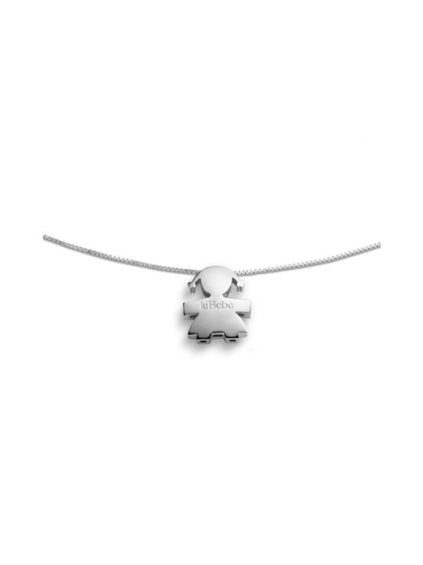 Le Bebé I Tesorini pendant with baby silhouette in 18kt white gold