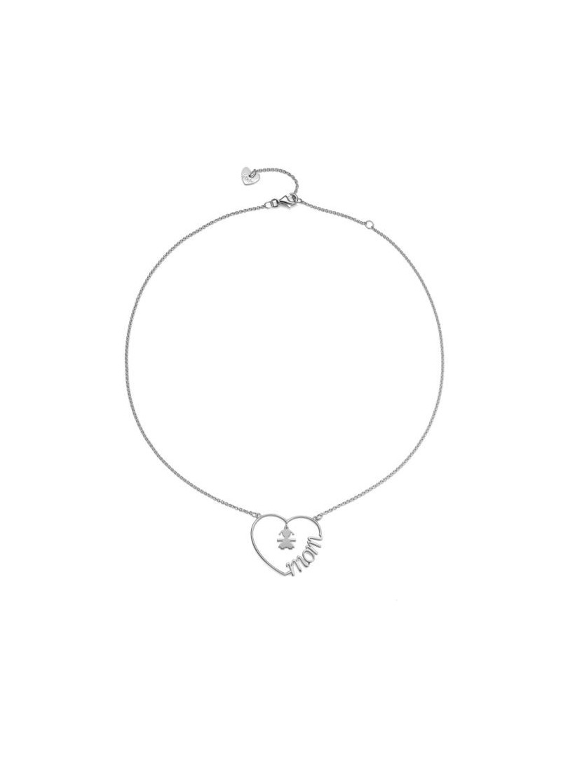Collana Le Bebé Cuore di Mamma con sagoma bimba in argento
