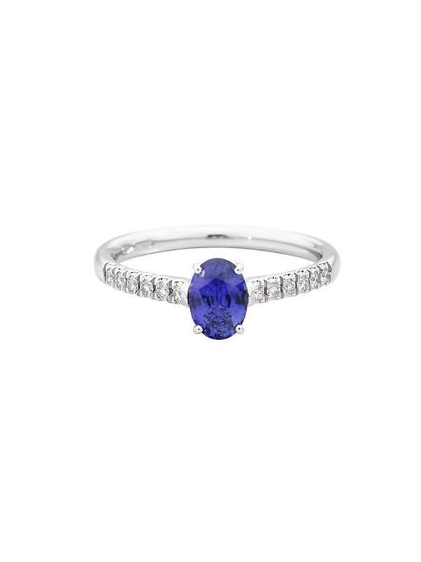 Recarlo Ring with Sapphire and Diamonds