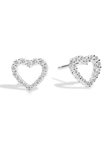 Orecchini Recarlo a forma di cuore con diamanti