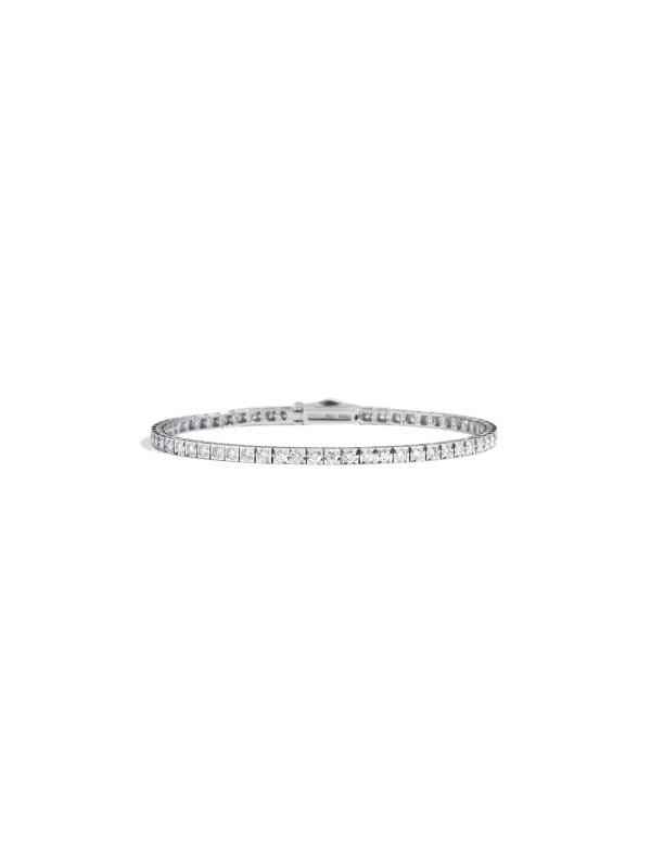 Recarlo Face Cube Tennis Bracelet