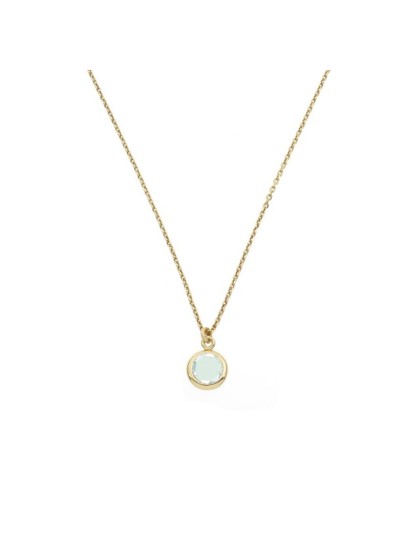 Collana con pendente Aquaforte Monopietra in argento 925