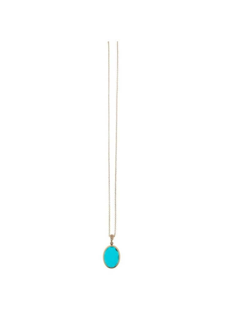 Collana Aquaforte Caramelle Ovali in argento 925 placcato oro 23kt