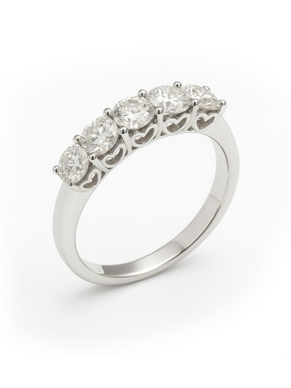 Recarlo Anniversary Half Band with 1.20 carat diamonds