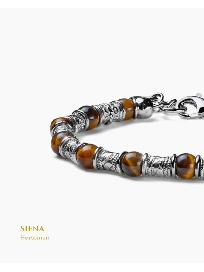Magrino 925 silver bracelet with natural stones | Stroppiana.net